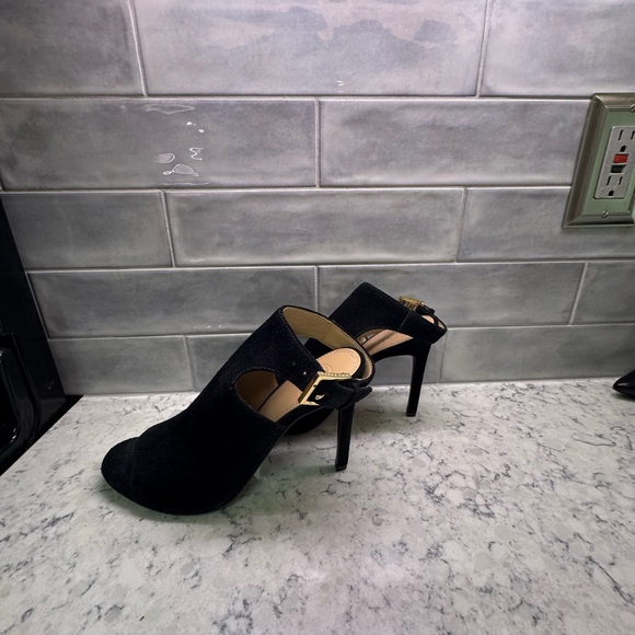 TORY BURCH: Britannia Tuxedo Suede Black Bootie Size 8.5 pumps shoes heels - Picture 3 of 9